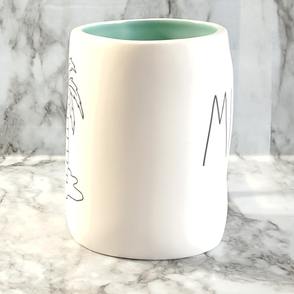 Rae Dunn Artisan Collection By Magenta Mug Coffee/Tea Miami Palm Tree White‎ - Picture 4 of 10